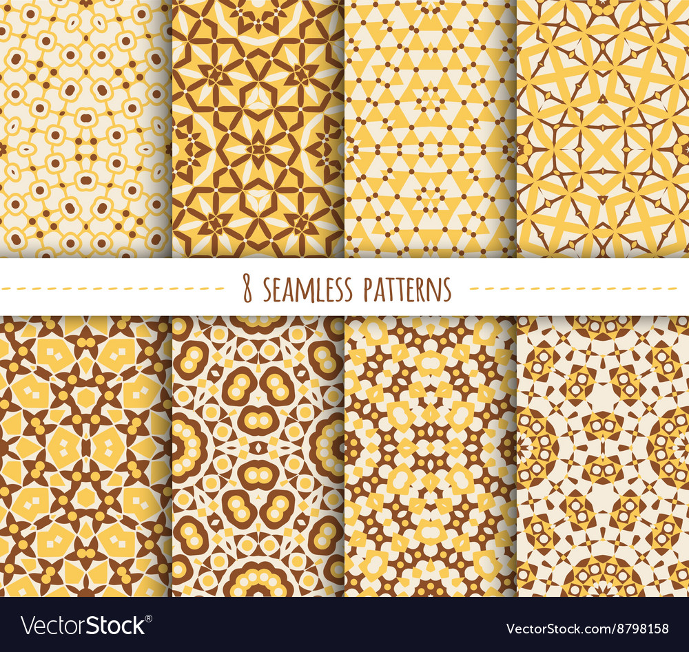 Set of seamless geometric patterns