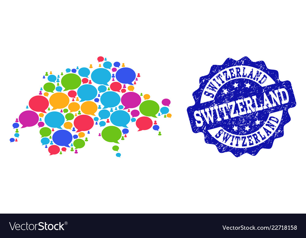 Soziale Netzwerkkarte der Schweiz mit Sprache