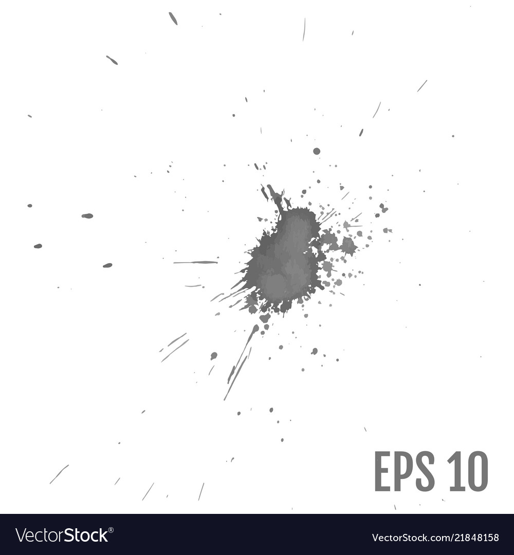 Splashes hand made tracing from sketch all vector image Splashes hand made tracing from sketch all