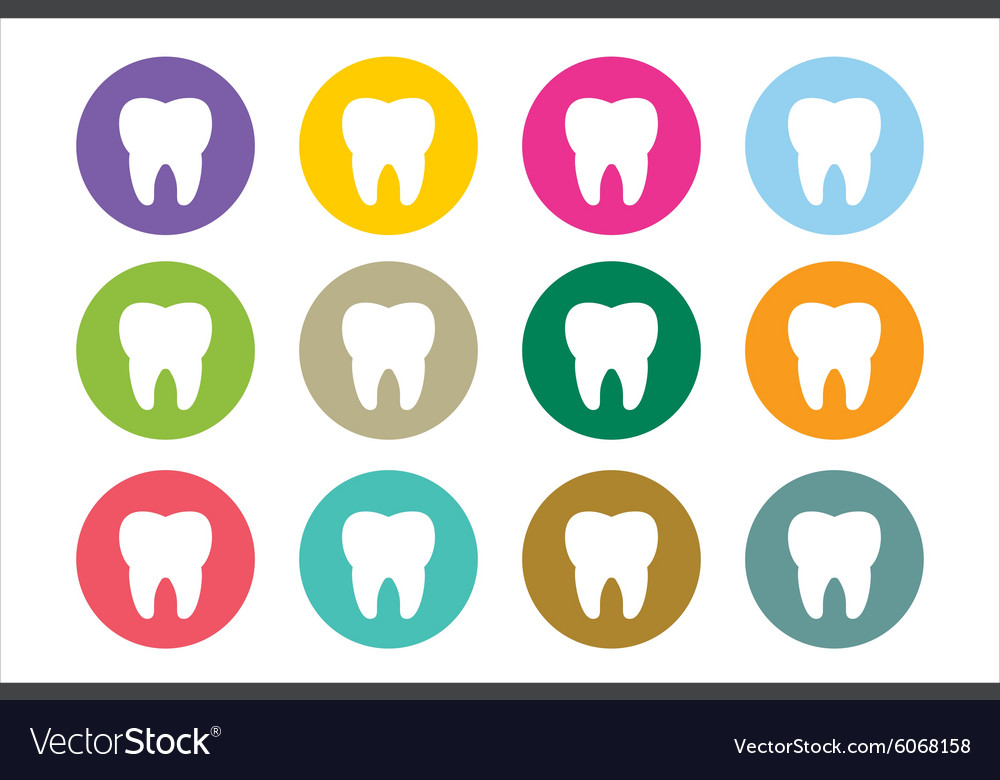 Tooth icon logo set