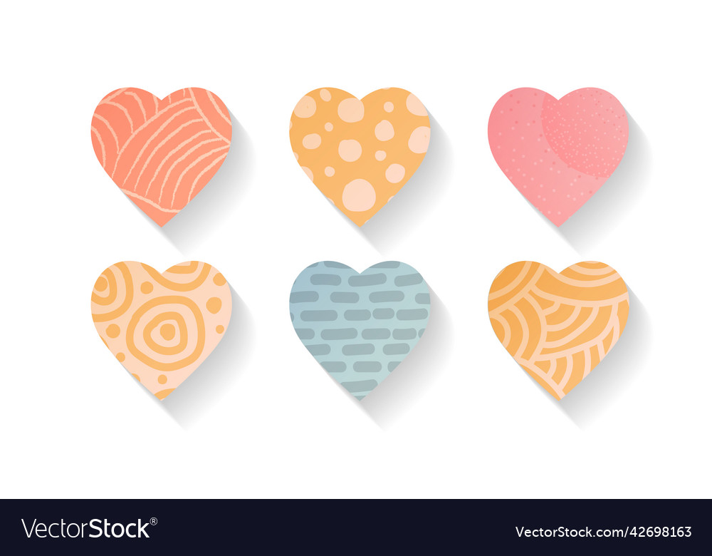 A set isolated single design element heart icon vector image A set isolated single design element heart icon