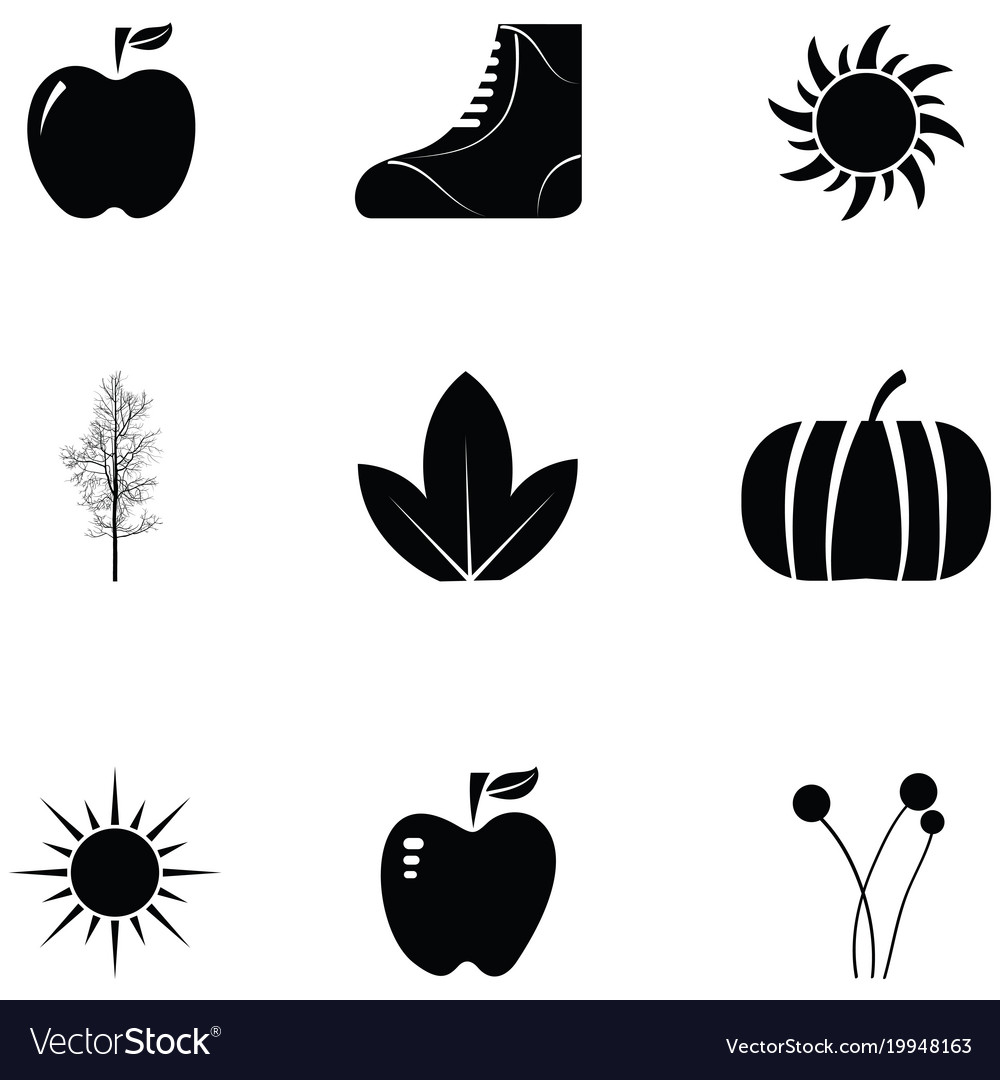 Autumn icon set