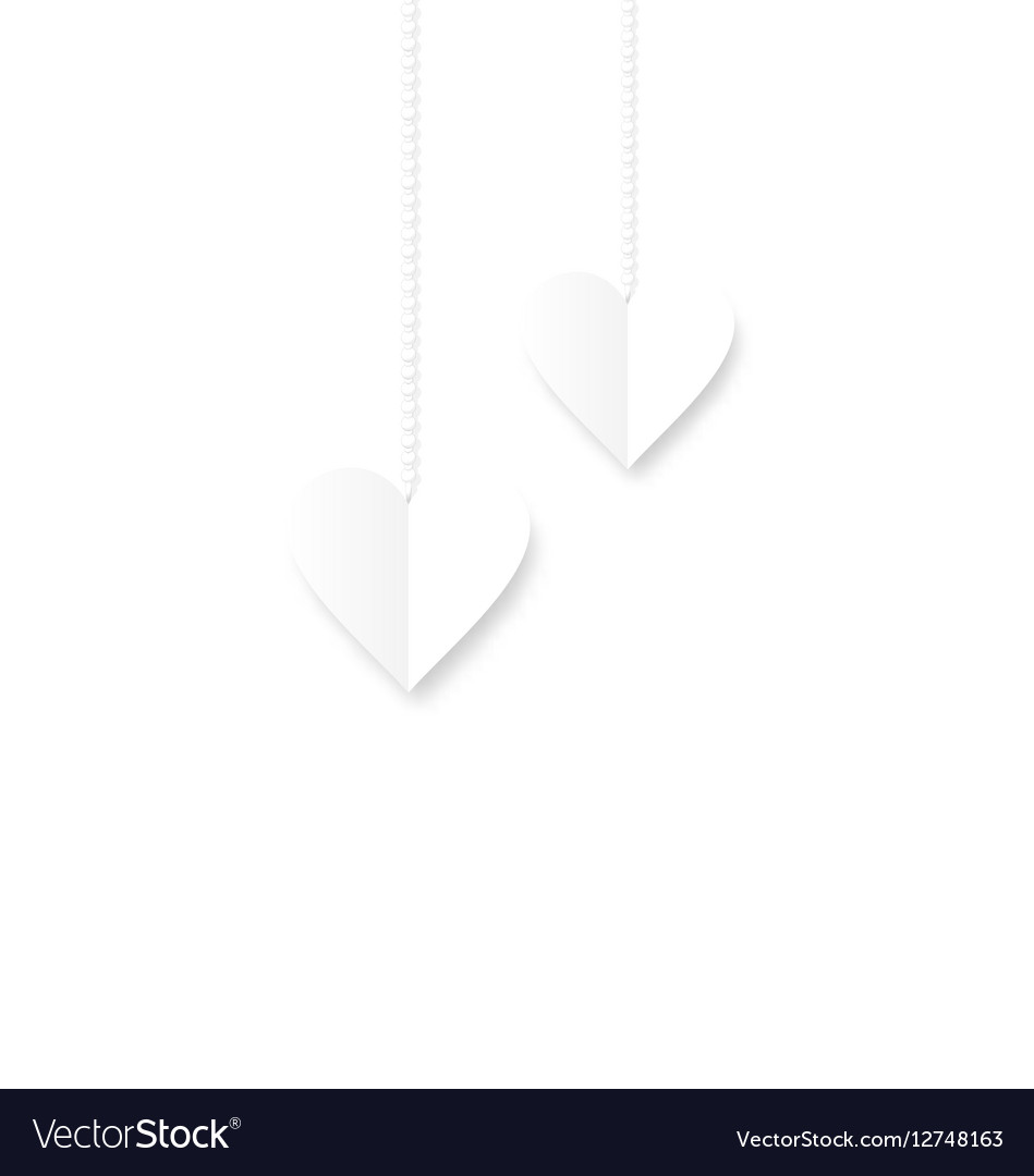Background of hearts hanging on strings