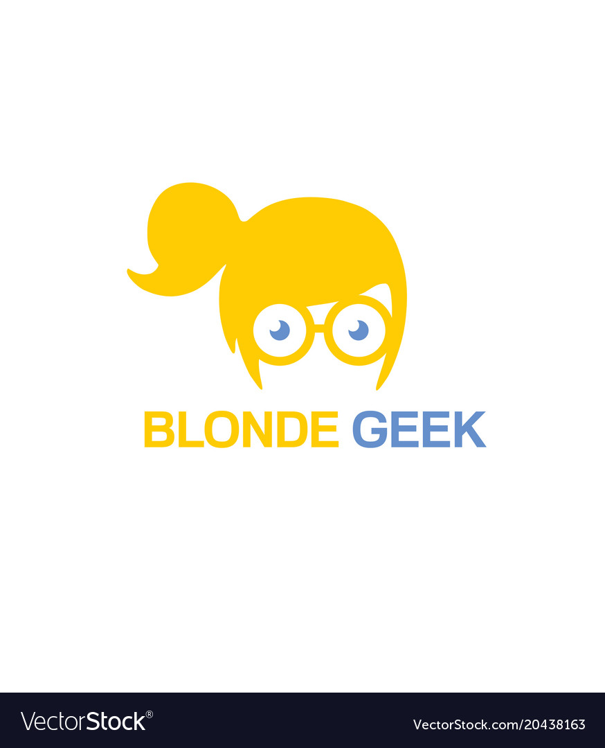 Blonde geek logo