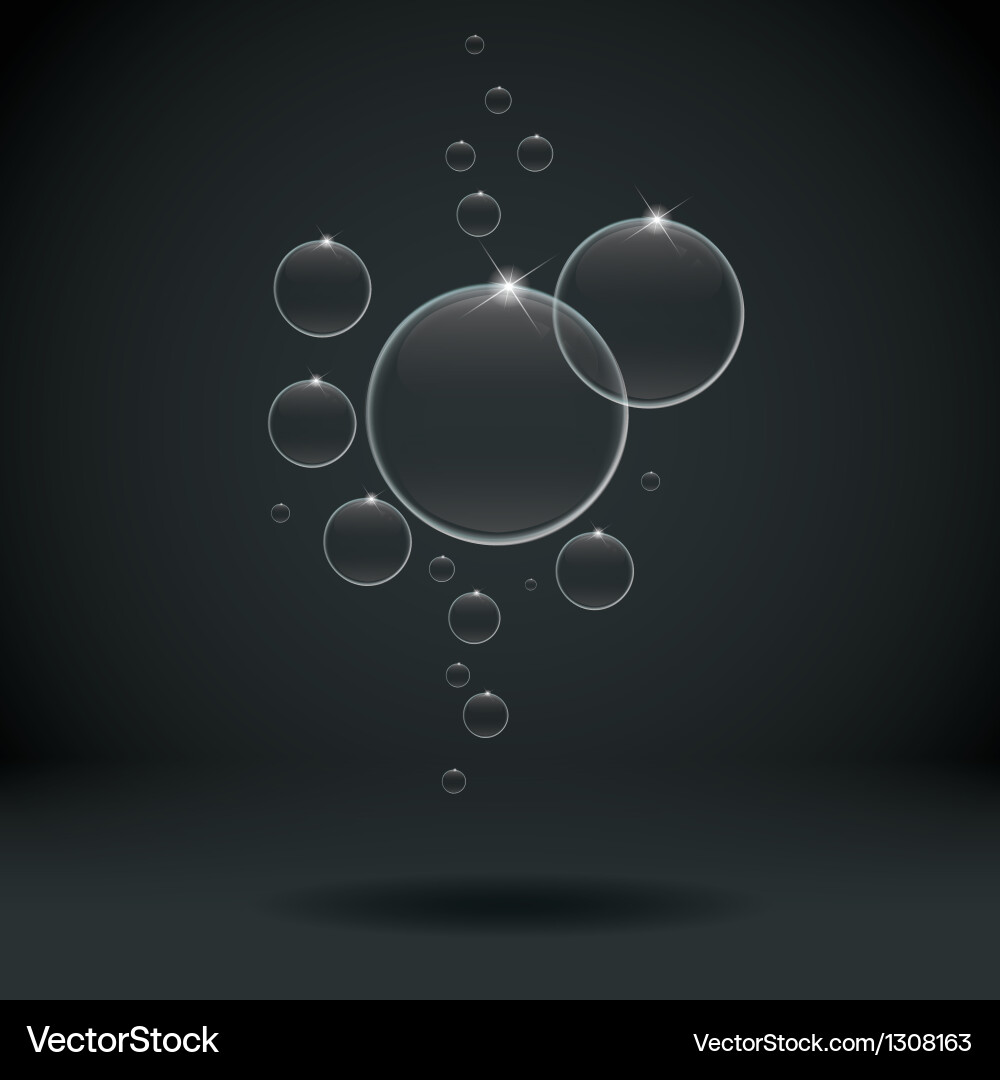 Blue bubbles background Royalty Free Vector Image