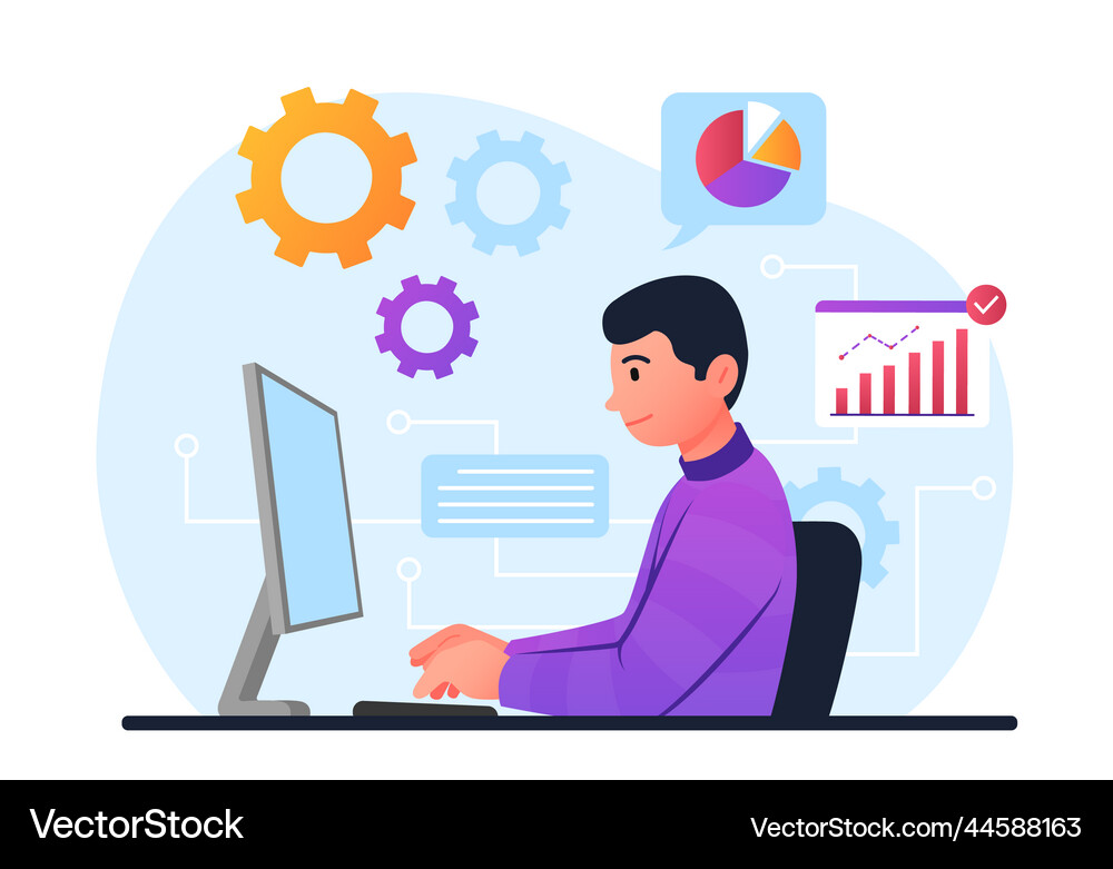 Business data analysis Royalty Free Vector Image