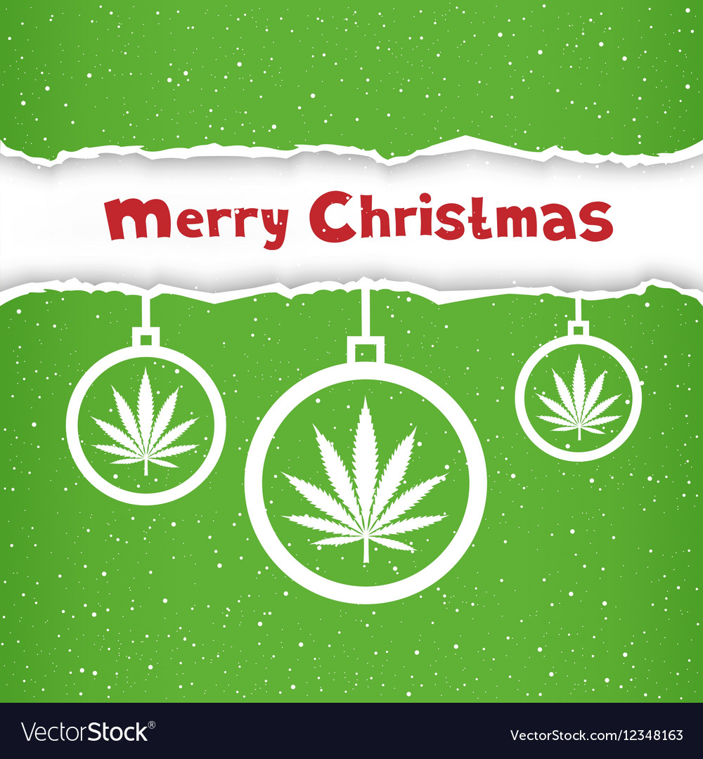 Weihnachten Cannabis Hanf Gratulation