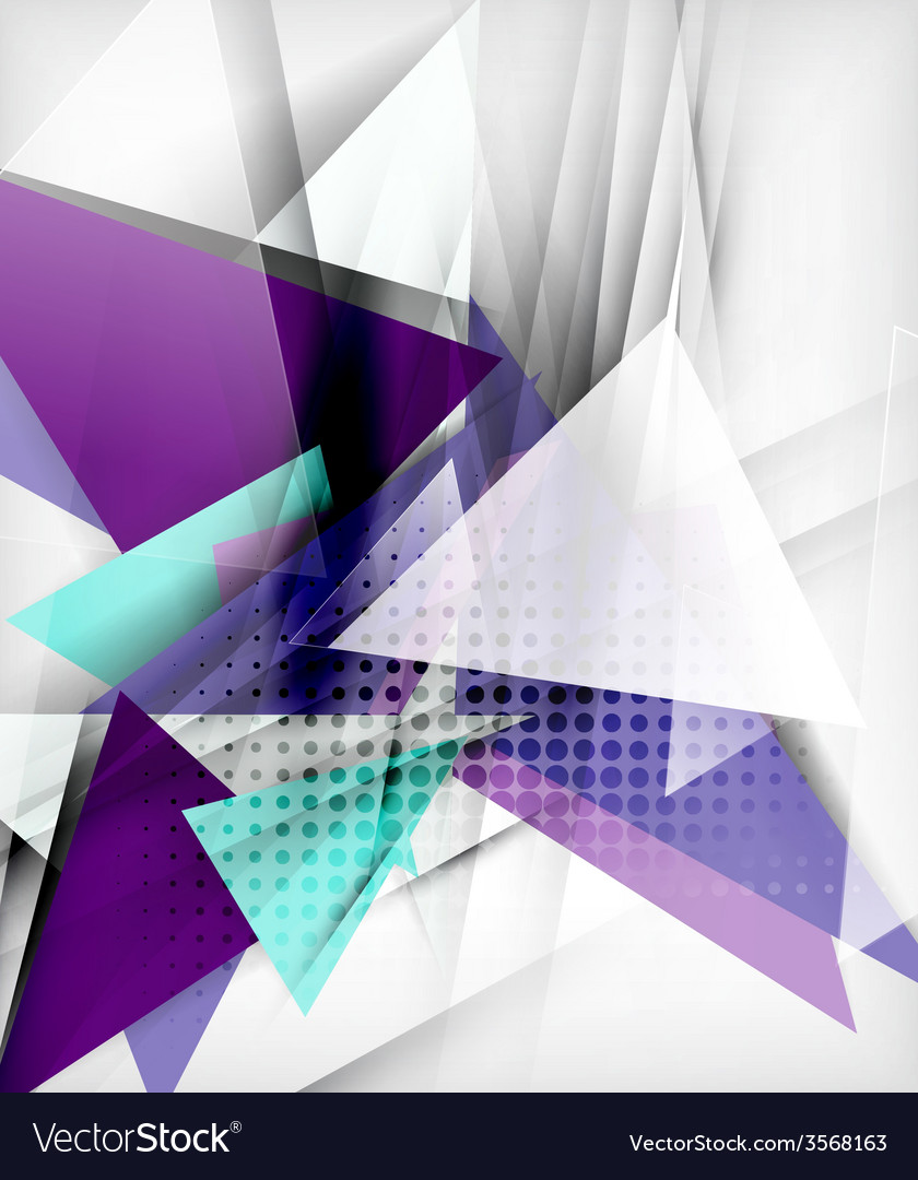 Color triangles unusual abstract background Vector Image