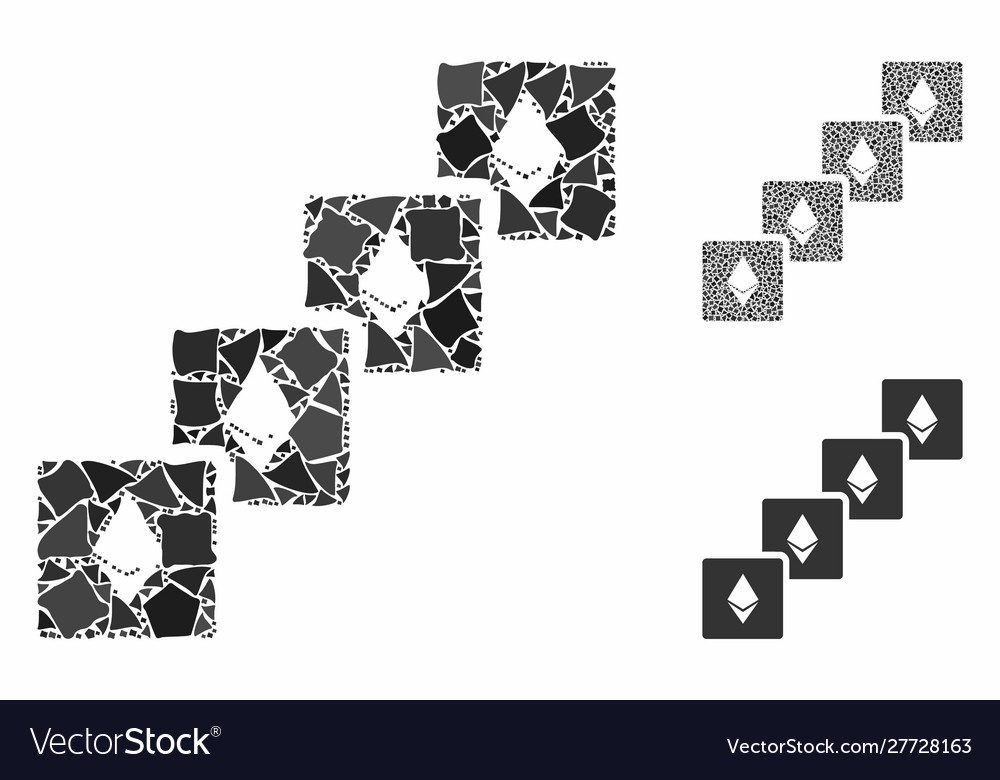 Ethereum blockchain composition icon tremulant vector image Ethereum blockchain composition icon tremulant