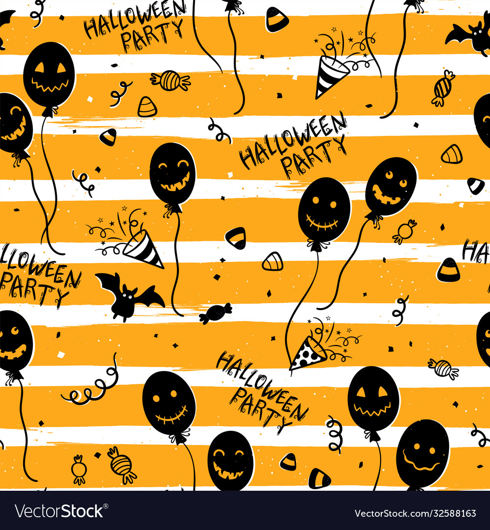 Fun Hand gezogen halloween nahtlose Muster niedlich vector image Fun Hand gezogen halloween nahtlose Muster niedlich