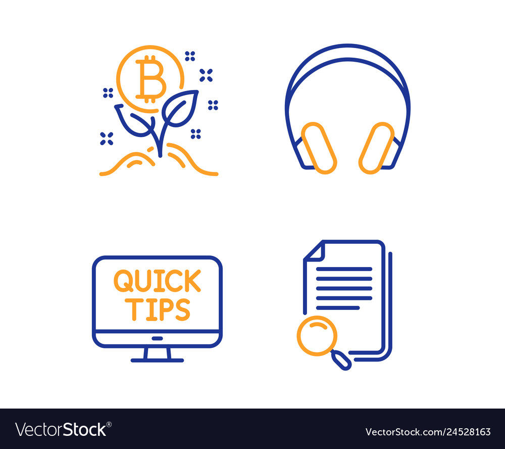 Headphones bitcoin project and web tutorials Vector Image Headphones bitcoin project and web tutorials