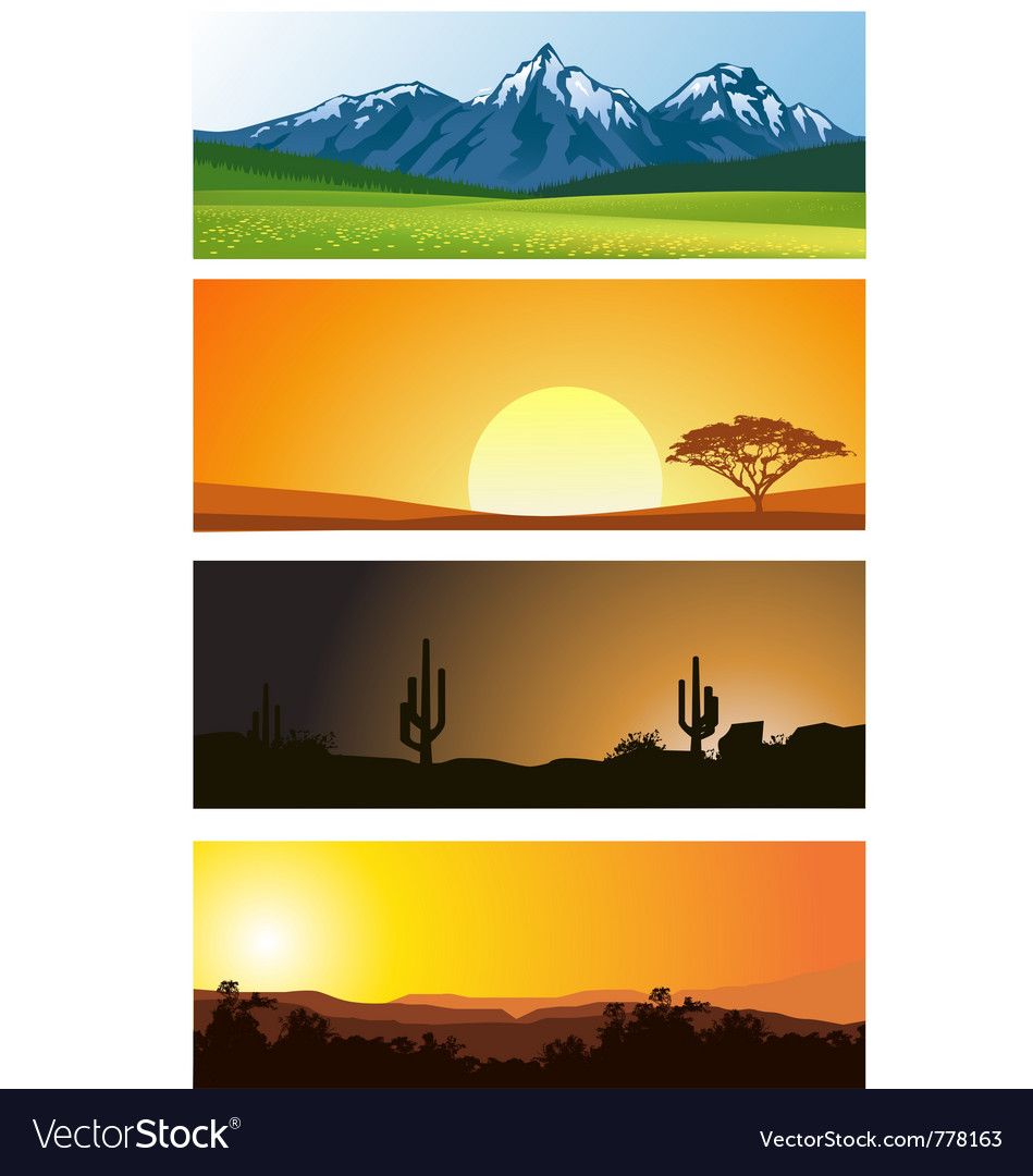 Landscape background Royalty Free Vector Image