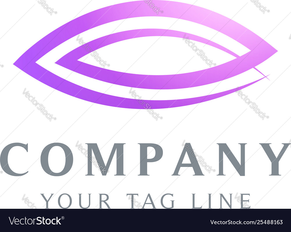 Leaf logo template in form abstract Vector Image Leaf logo template in form abstract