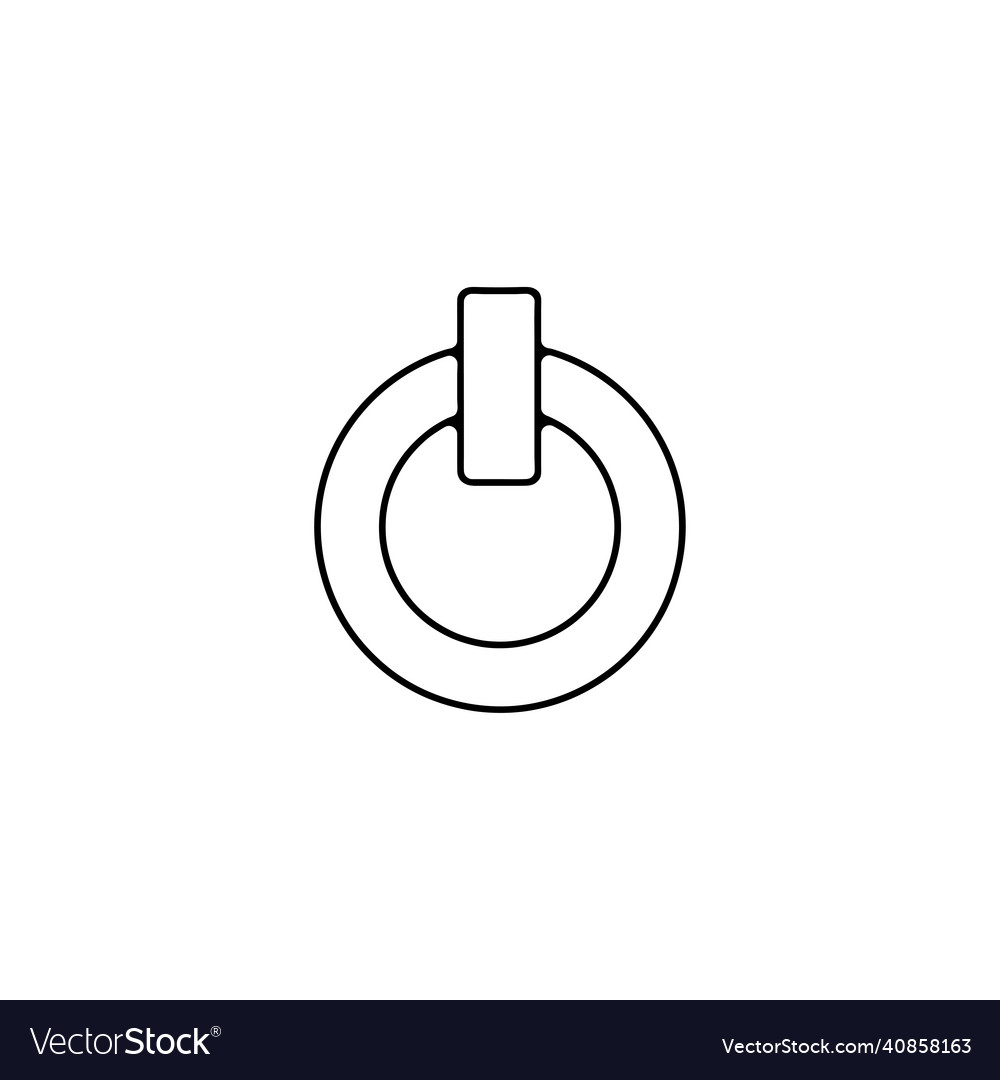 Power button thin line icon linear