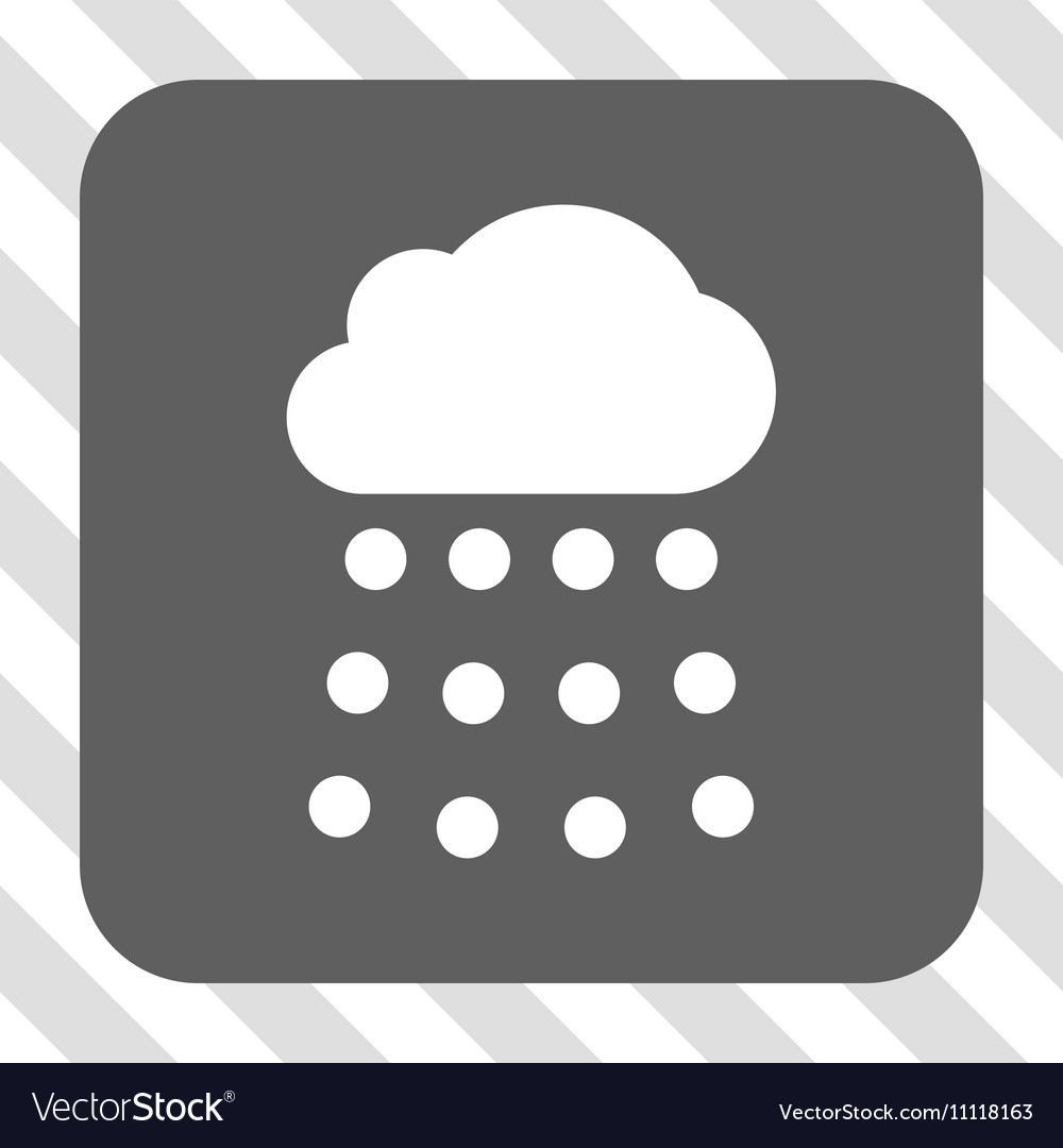 Rain cloud rounded square button