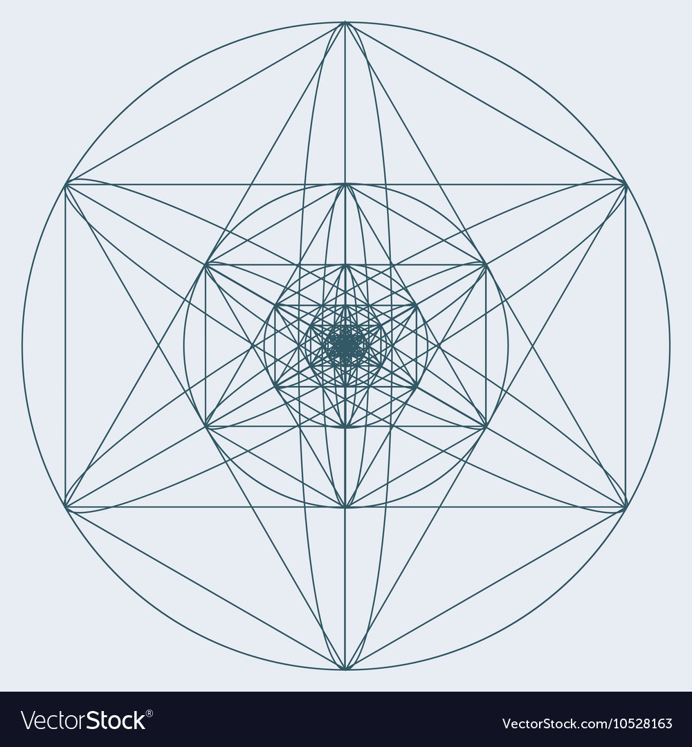 Sacred geometry symbol or element Royalty Free Vector Image