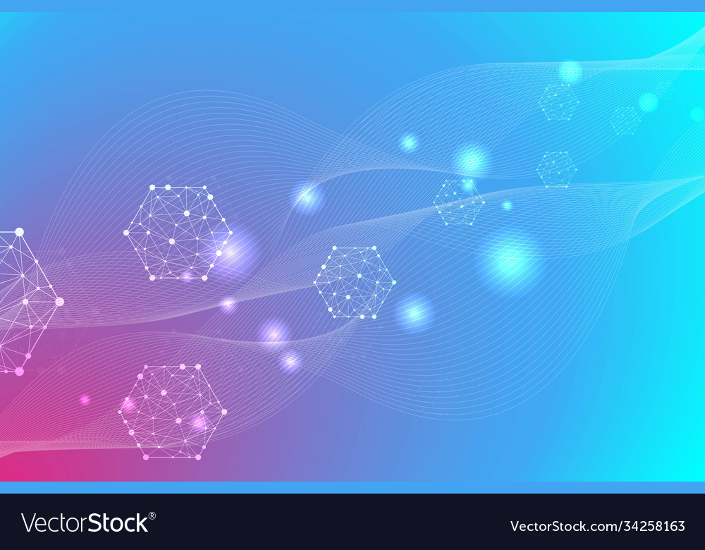 Science network pattern connecting lines and dots Vector Image Science network pattern connecting lines and dots