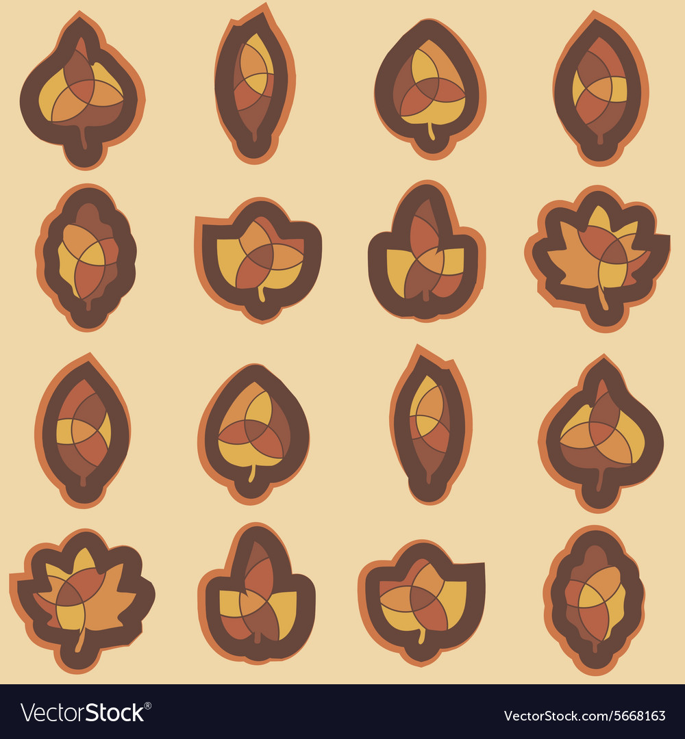 Seamless background with leaves