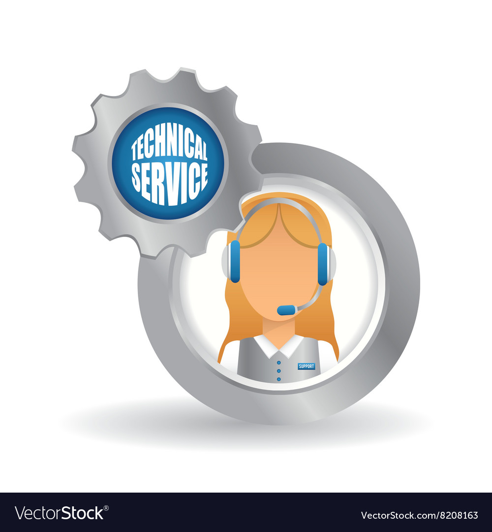 Technical service and call center icon design