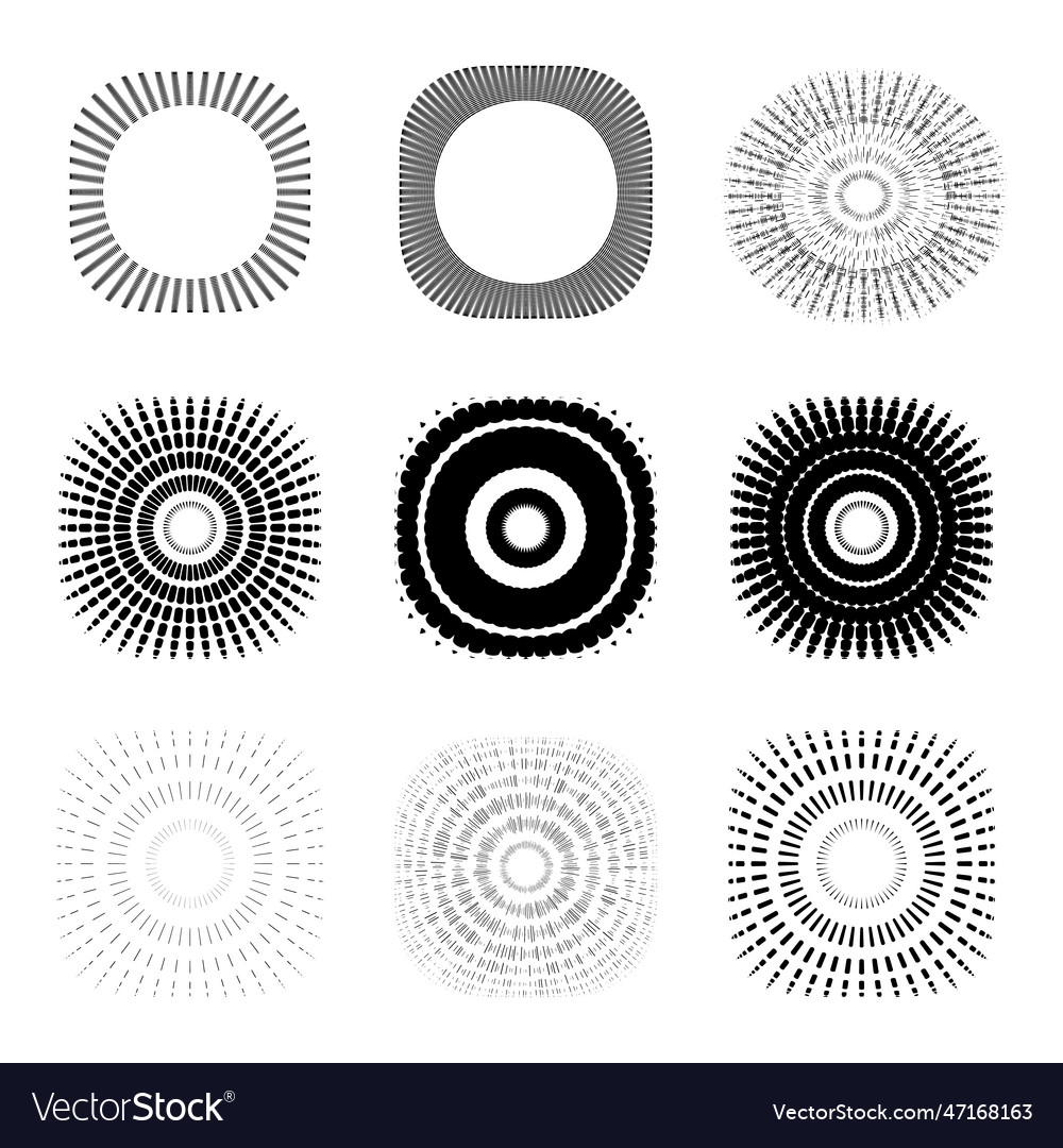 Vintage sunburst black and white sun icon Vector Image