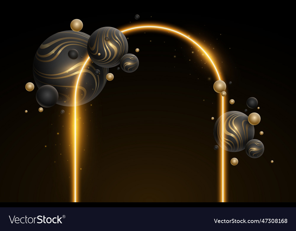 Abstract sparkling neon arc with dynamic 3d vector image Abstract sparkling neon arc with dynamic 3d