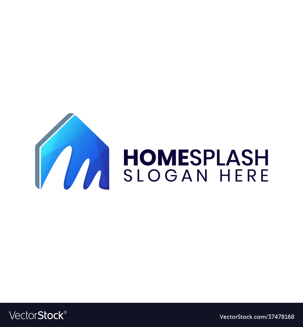 Abstrakte Welle Home Logo Vorlage