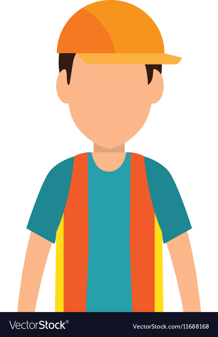 Builder constructor character icon Royalty Free Vector Image