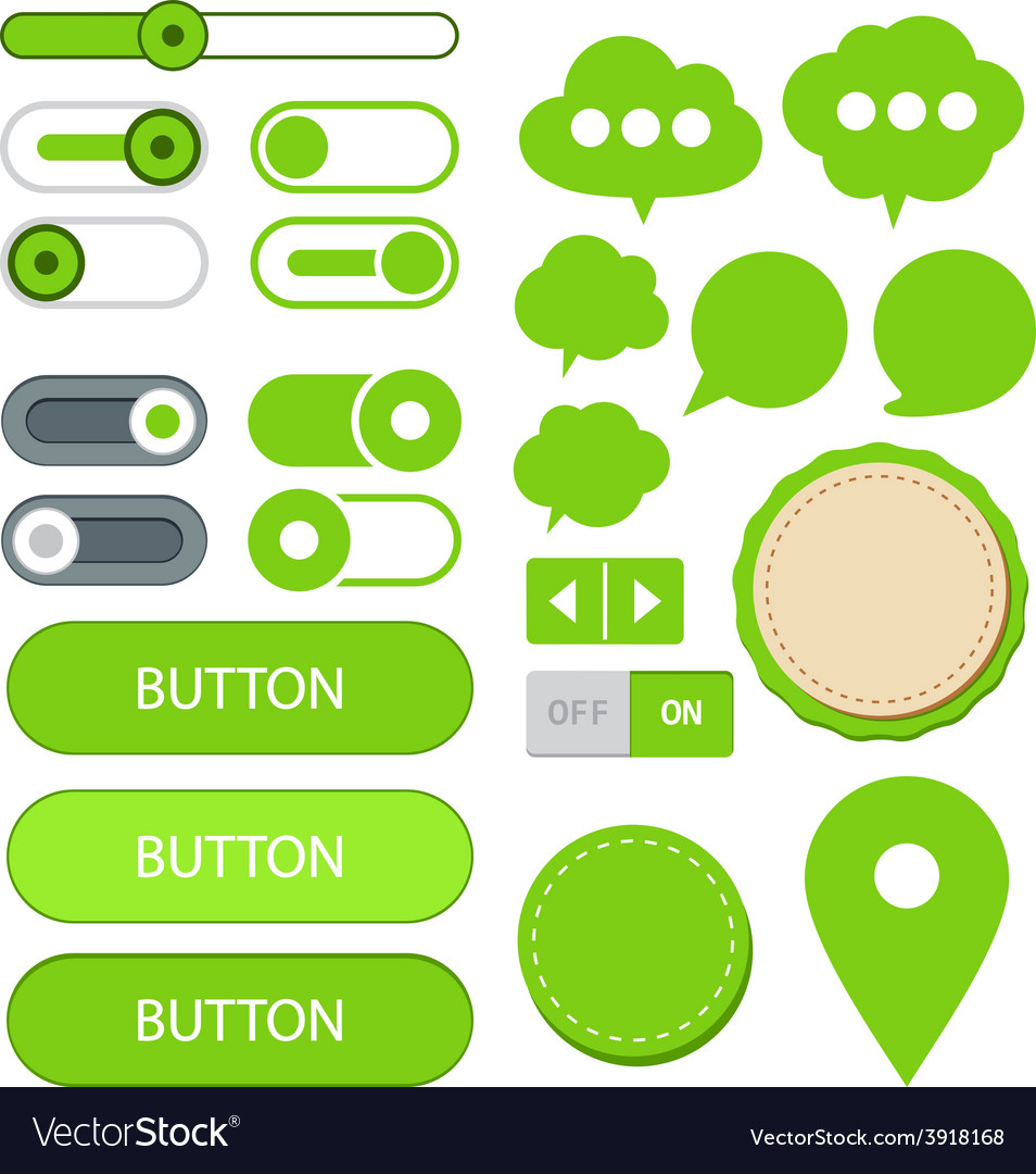 Flat web design elements