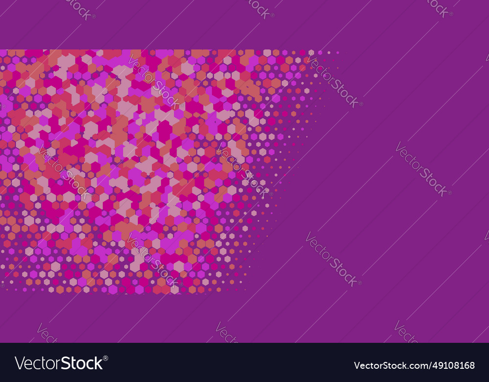 Geometric multi size hexagon with color