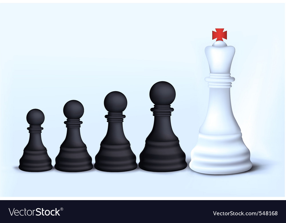 King and pawns Royalty Free Vector Image - VectorStock