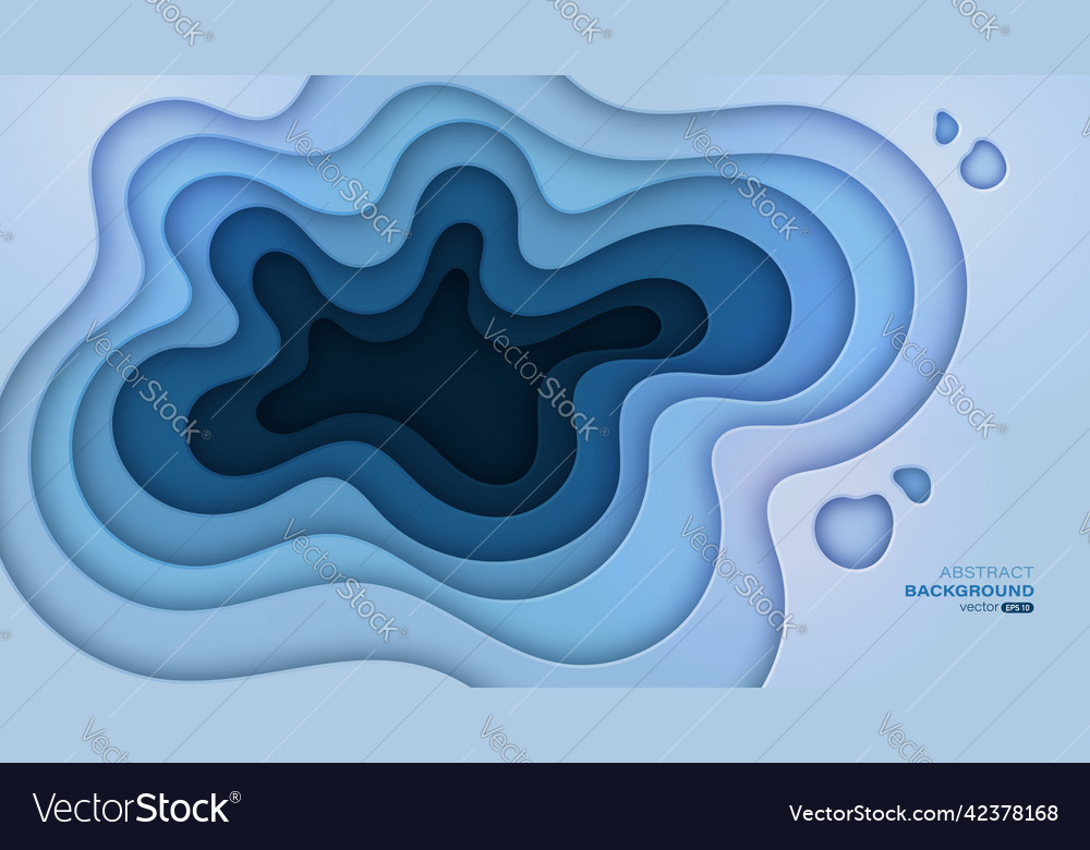 Papier schneiden Hintergrund abstrakte blaue Schicht vector image Papier schneiden Hintergrund abstrakte blaue Schicht