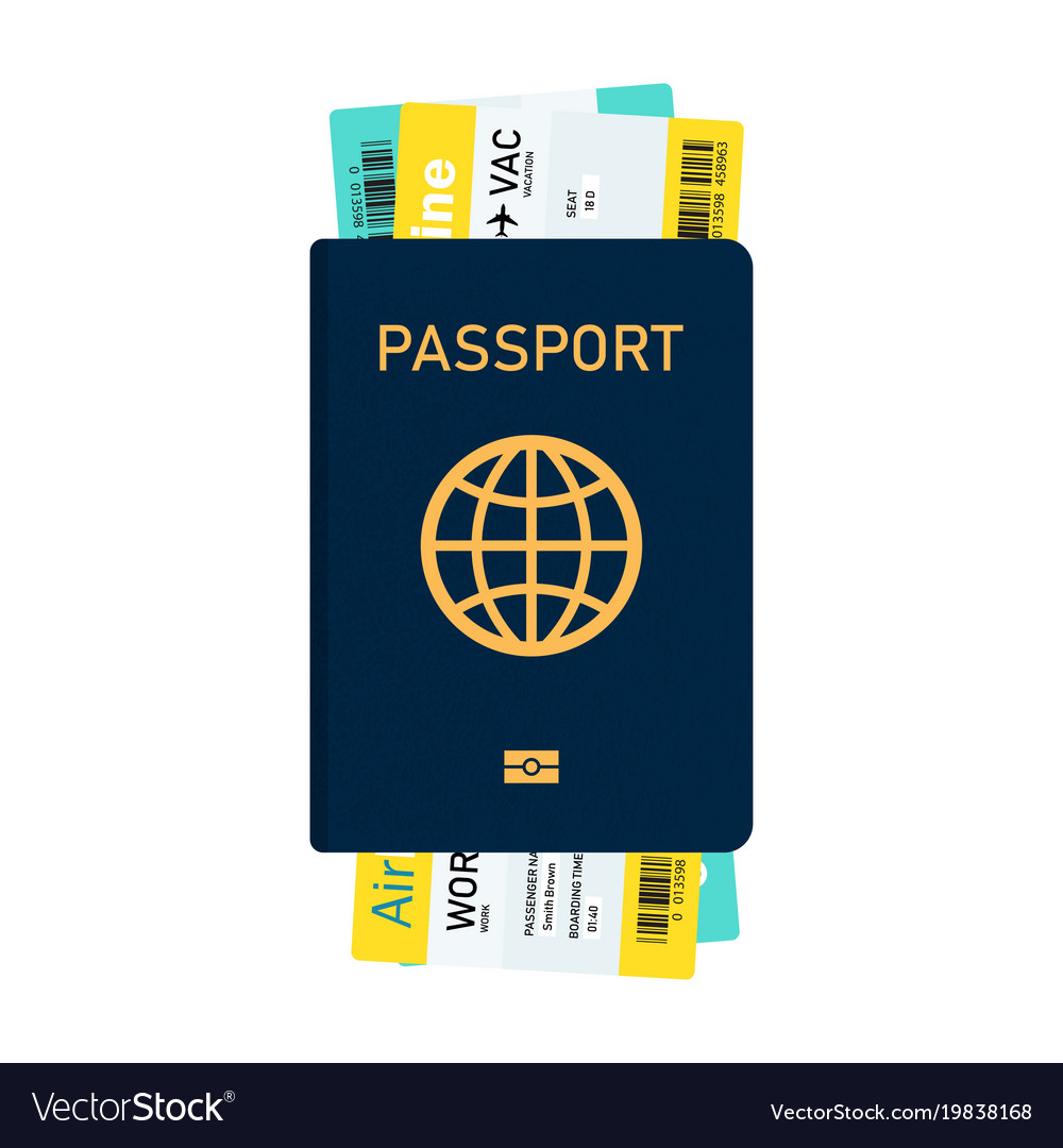 Passport With Tickets And Boarding Pass Royalty Free Vector