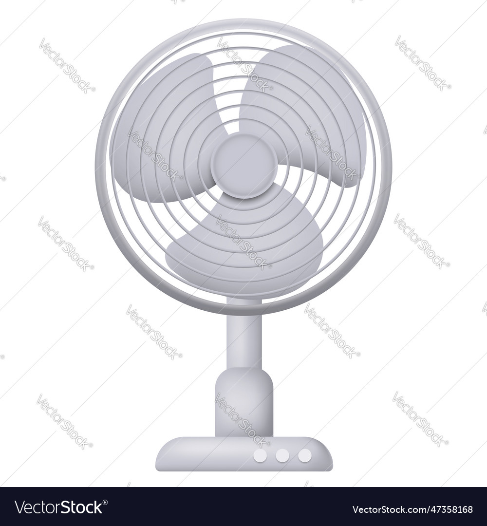 Portable modern electric fan isolated on white vector image Portable modern electric fan isolated on white