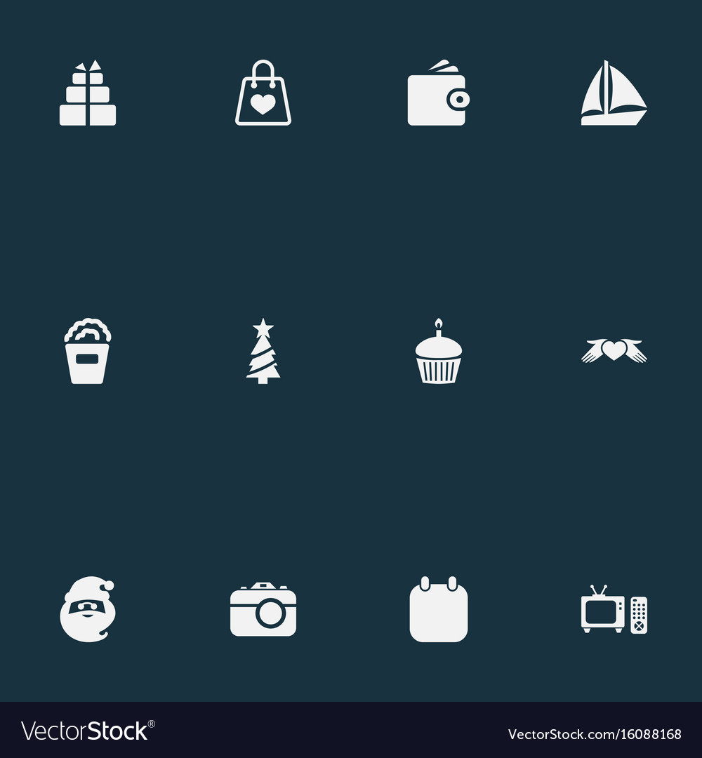 Set of simple icons element