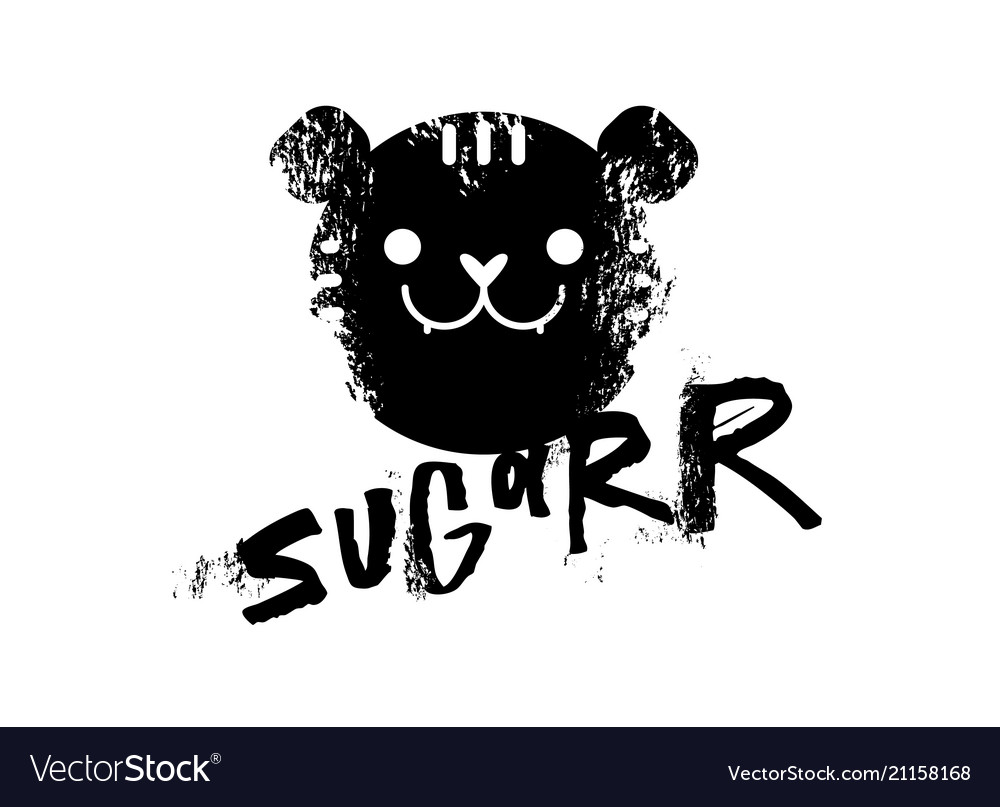 Sugar slogan graphic with tiger sign