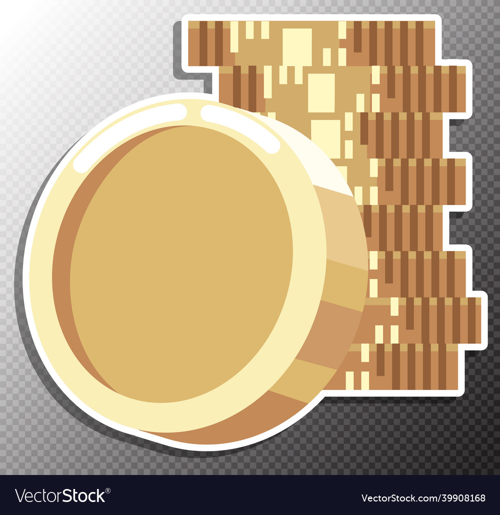 Token coin in flat style Royalty Free Vector Image