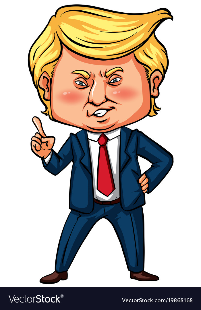 Us president trump with his finger pointing Vector Image