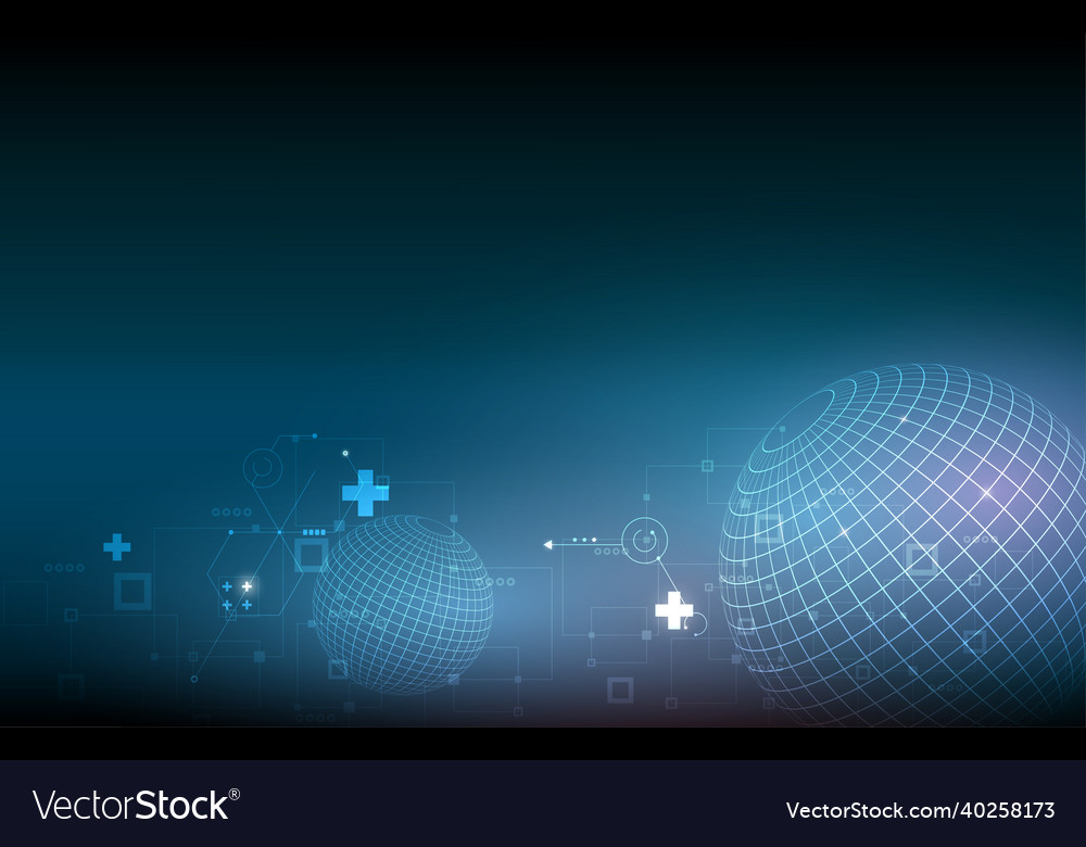Abstract technology global computer networkk Vector Image Abstract technology global computer networkk
