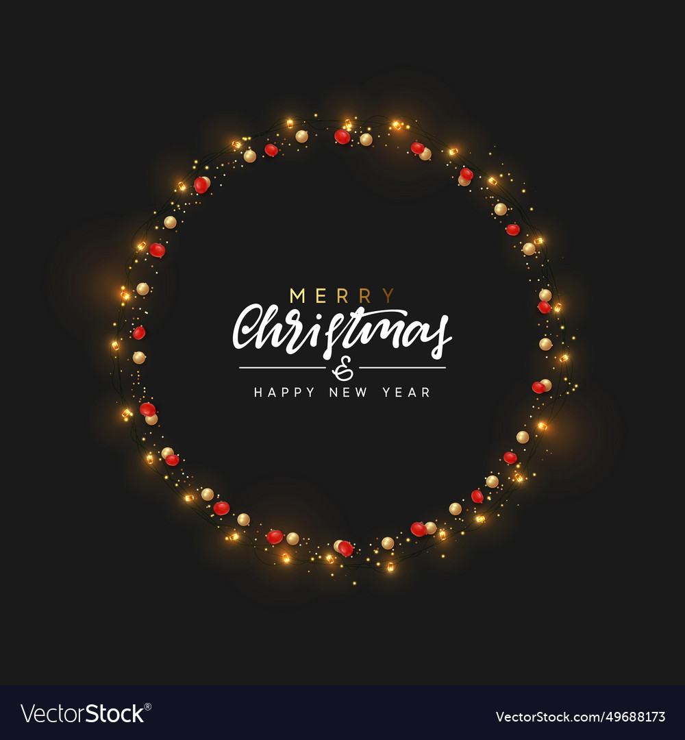 Christmas background handwritten text merry