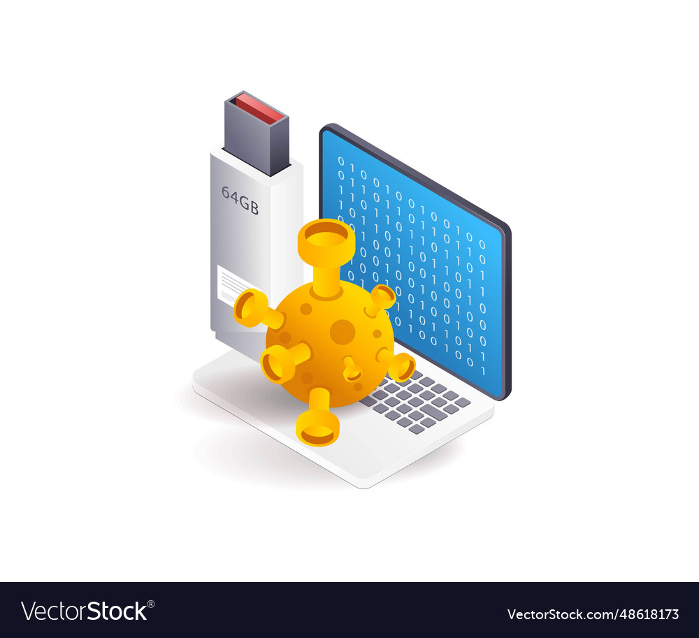 Computer data malware virus attack Vector Image Computer data malware virus attack