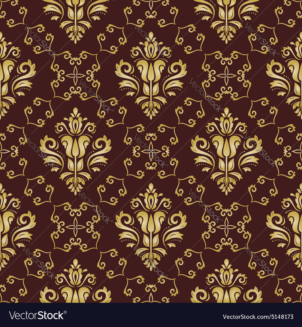 Damask seamless pattern Royalty Free Vector Image