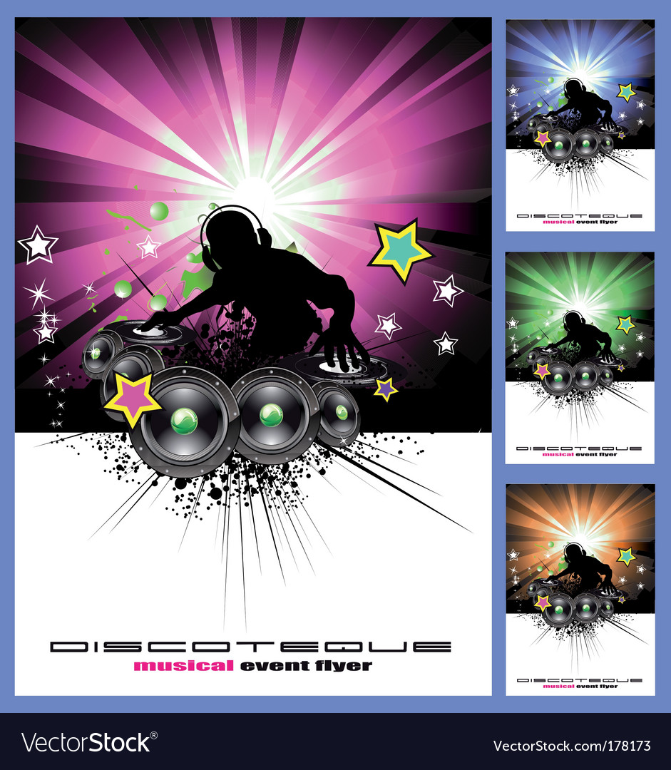 Disk jockey music background Royalty Free Vector Image