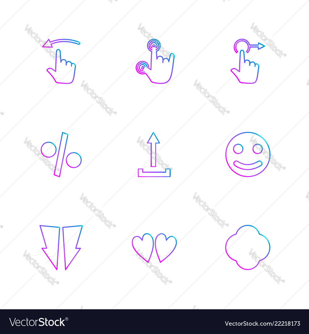 Emoji upload percentage hands pointer arrows