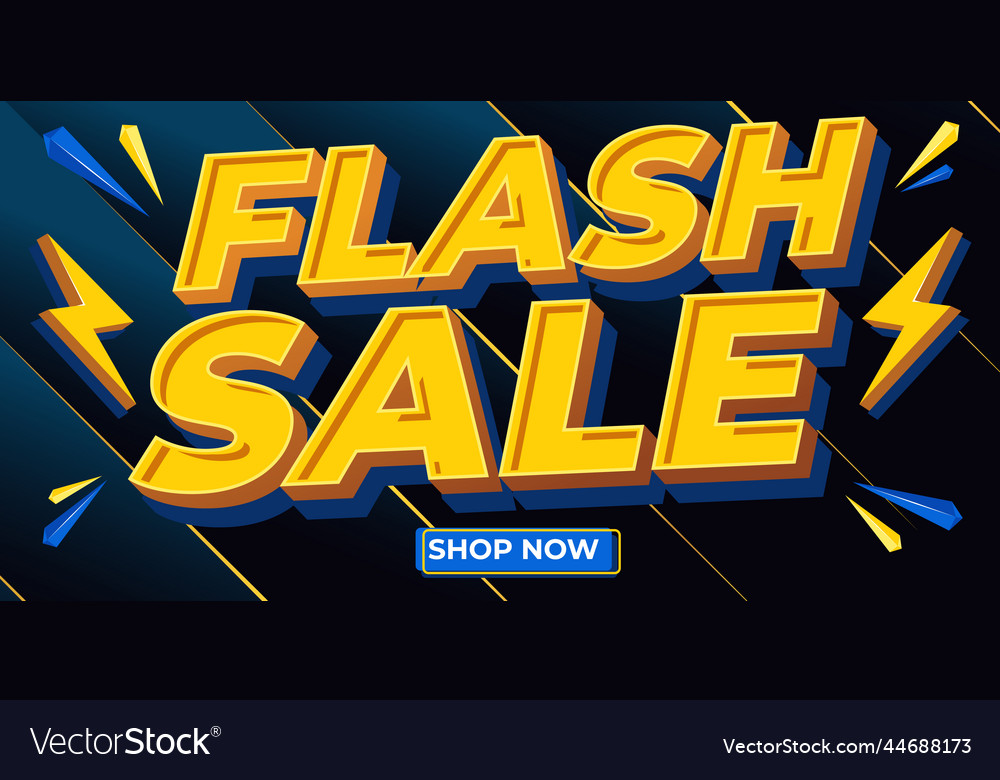 Flash sale shopping poster or banner with