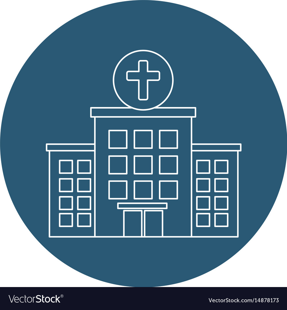 Hospital building isolated icon Royalty Free Vector Image