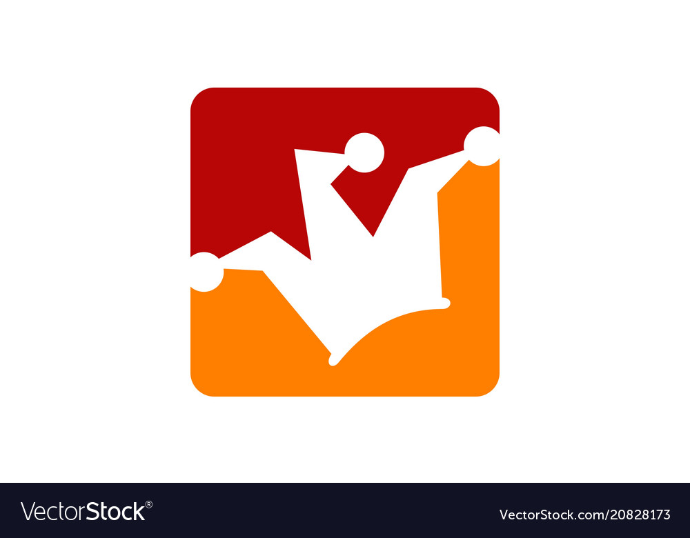 joker hat logo design template royalty free vector image