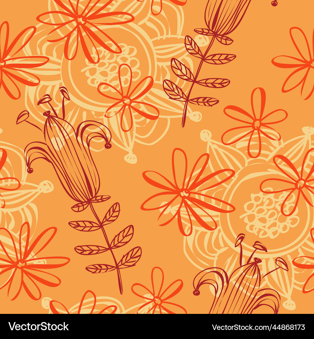 Seamless floral pattern Royalty Free Vector Image