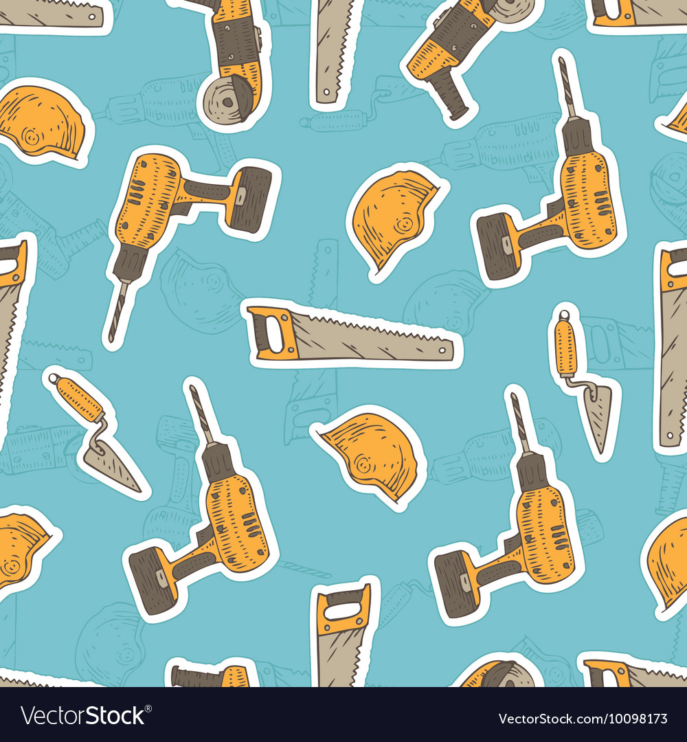 Seamless pattern with tools