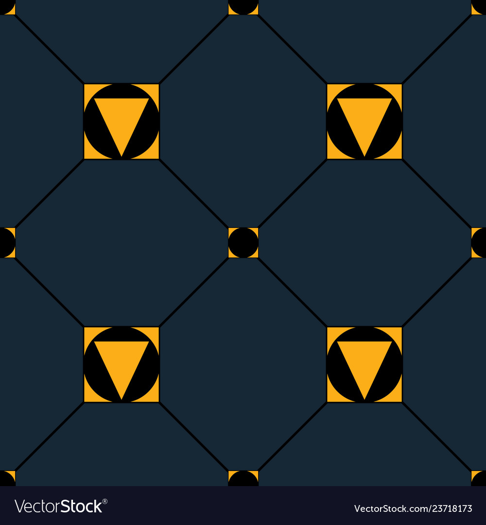 Seamless repeating pattern of squares triangles vector image Seamless repeating pattern of squares triangles