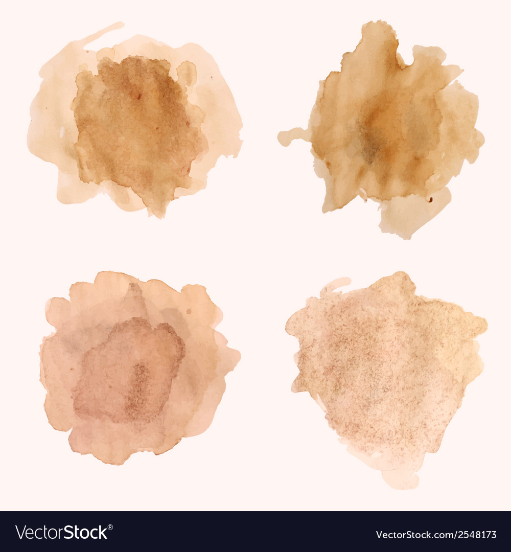 Set of blots and splashes spilled coffee Vector Image